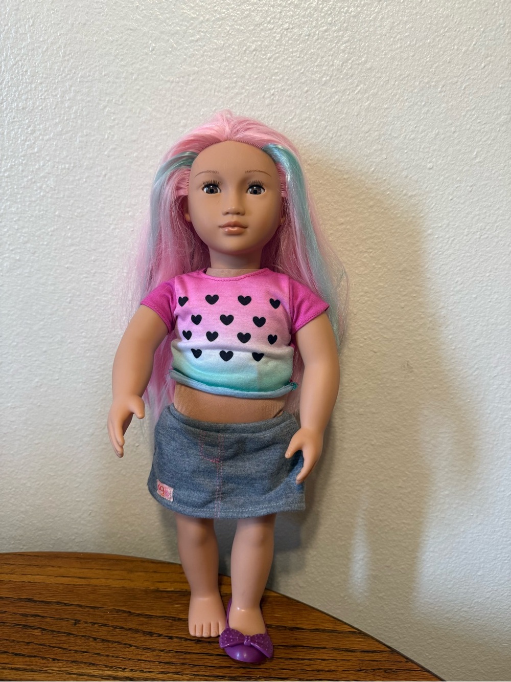 Our generation doll never used pink hair girls kids play doll